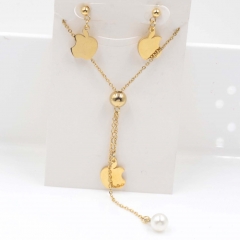 Stainless steel jewelry Necklace Earrings set Wholesale