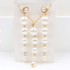 Stainless steel jewelry Necklace Earrings set Wholesale
