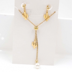 Stainless steel jewelry Necklace Earrings set Wholesale