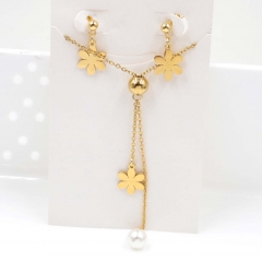 Stainless steel jewelry Necklace Earrings set Wholesale
