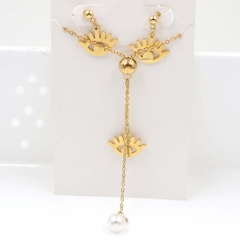 Stainless steel jewelry Necklace Earrings set Wholesale