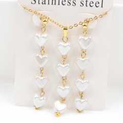 Stainless steel jewelry Necklace Earrings set Wholesale