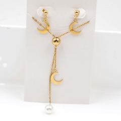 Stainless steel jewelry Necklace Earrings set Wholesale