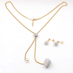 Stainless steel jewelry Necklace Earrings set Wholesale