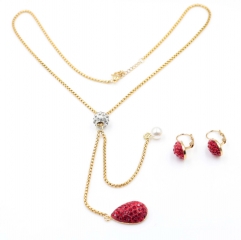 Stainless steel jewelry Necklace Earrings set Wholesale