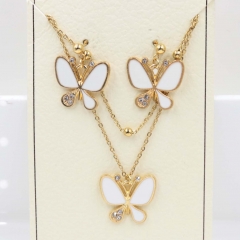 Stainless steel jewelry Necklace Earrings set Wholesale