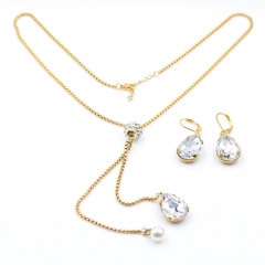 Stainless steel jewelry Necklace Earrings set Wholesale