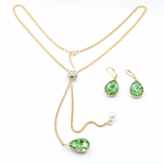 Stainless steel jewelry Necklace Earrings set Wholesale
