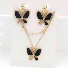 Stainless steel jewelry Necklace Earrings set Wholesale