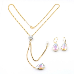Stainless steel jewelry Necklace Earrings set Wholesale