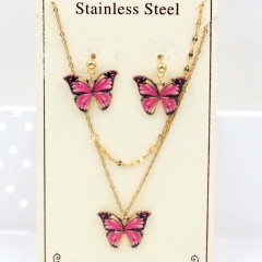 Stainless steel jewelry Necklace Earrings set Wholesale