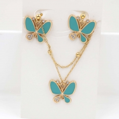 Stainless steel jewelry Necklace Earrings set Wholesale