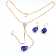 Stainless steel jewelry Necklace Earrings set Wholesale