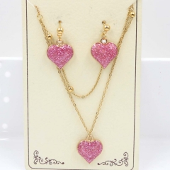 Stainless steel jewelry Necklace Earrings set Wholesale