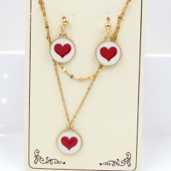 Stainless steel jewelry Necklace Earrings set Wholesale