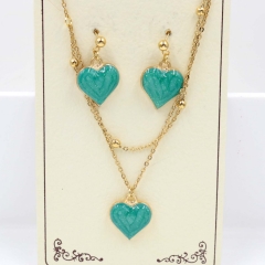 Stainless steel jewelry Necklace Earrings set Wholesale