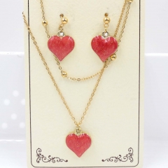 Stainless steel jewelry Necklace Earrings set Wholesale