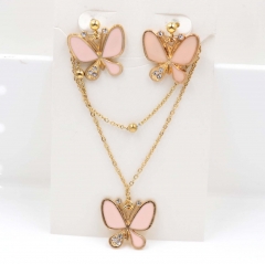 Stainless steel jewelry Necklace Earrings set Wholesale