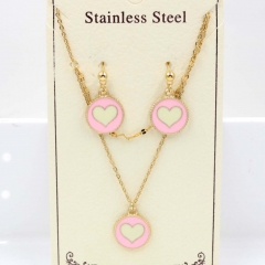 Stainless steel jewelry Necklace Earrings set Wholesale