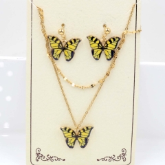 Stainless steel jewelry Necklace Earrings set Wholesale