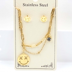 Stainless steel jewelry Necklace Earrings set Wholesale