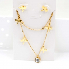 Stainless steel jewelry Necklace Earrings set Wholesale