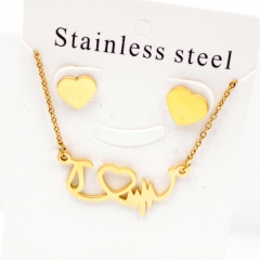Stainless steel jewelry Necklace Earrings set Wholesale