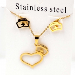 Stainless steel jewelry Necklace Earrings set Wholesale
