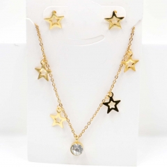 Stainless steel jewelry Necklace Earrings set Wholesale