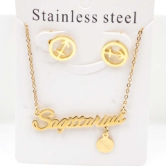 Stainless steel jewelry Necklace Earrings set Wholesale