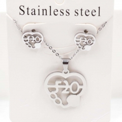 Stainless steel jewelry Necklace Earrings set Wholesale