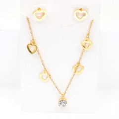Stainless steel jewelry Necklace Earrings set Wholesale
