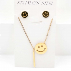 Stainless steel jewelry Necklace Earrings set Wholesale