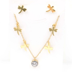 Stainless steel jewelry Necklace Earrings set Wholesale