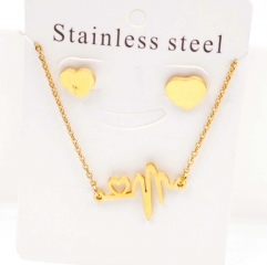 Stainless steel jewelry Necklace Earrings set Wholesale