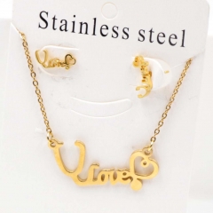 Stainless steel jewelry Necklace Earrings set Wholesale