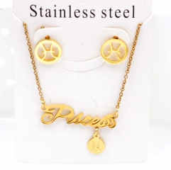 Stainless steel jewelry Necklace Earrings set Wholesale