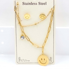 Stainless steel jewelry Necklace Earrings set Wholesale