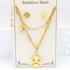 Stainless steel jewelry Necklace Earrings set Wholesale