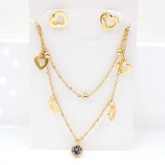 Stainless steel jewelry Necklace Earrings set Wholesale