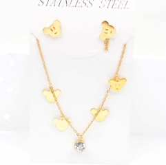 Stainless steel jewelry Necklace Earrings set Wholesale