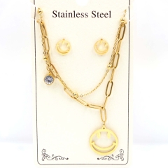 Stainless steel jewelry Necklace Earrings set Wholesale