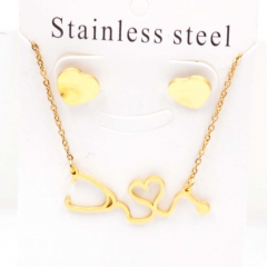 Stainless steel jewelry Necklace Earrings set Wholesale