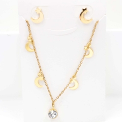 Stainless steel jewelry Necklace Earrings set Wholesale