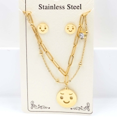 Stainless steel jewelry Necklace Earrings set Wholesale