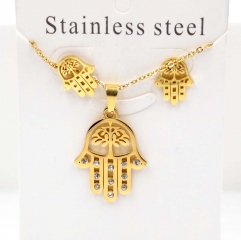 Stainless steel jewelry Necklace Earrings set Wholesale