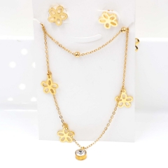 Stainless steel jewelry Necklace Earrings set Wholesale