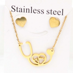Stainless steel jewelry Necklace Earrings set Wholesale