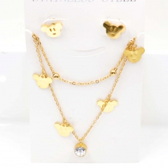 Stainless steel jewelry Necklace Earrings set Wholesale