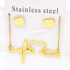 Stainless steel jewelry Necklace Earrings set Wholesale